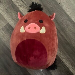 Plush Warthog Home Accent - Brown and Red